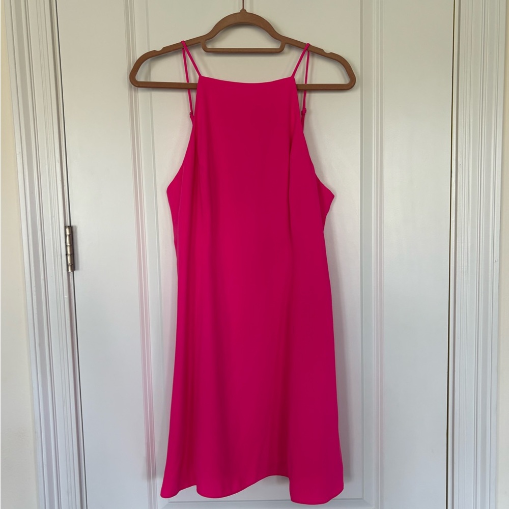 Amanda Uprichard Pink Halter Cocktail Mini Dress